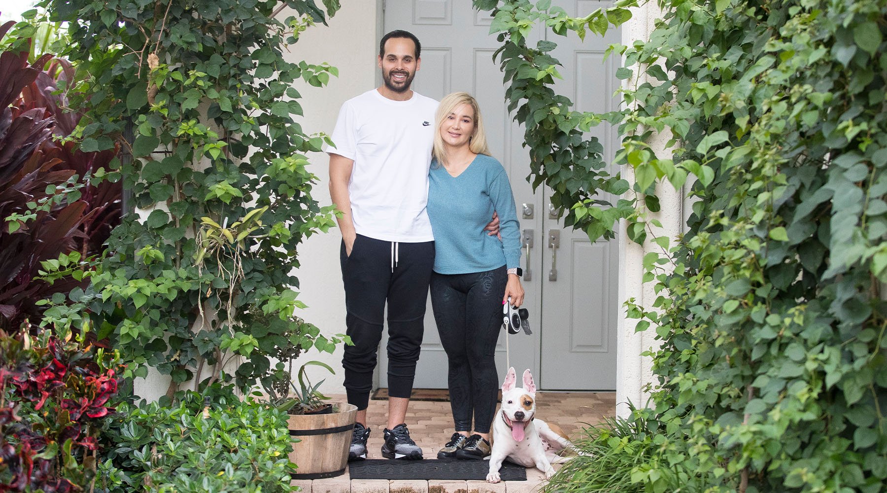 Portrait of Alex, Stephanie and Rocket